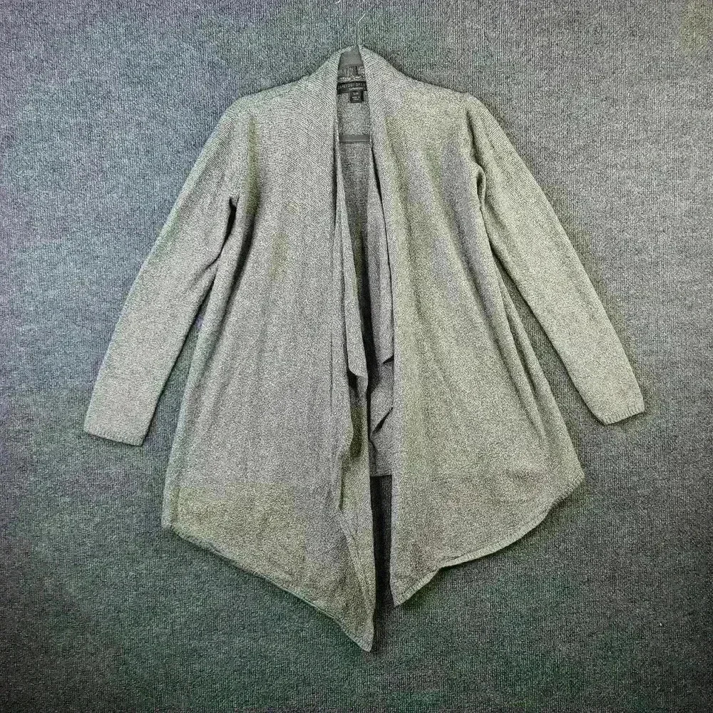 Barefoot Dreams Womens S/M Bamboo Chic Lite Cardigan Sweater Gray Asymmetric